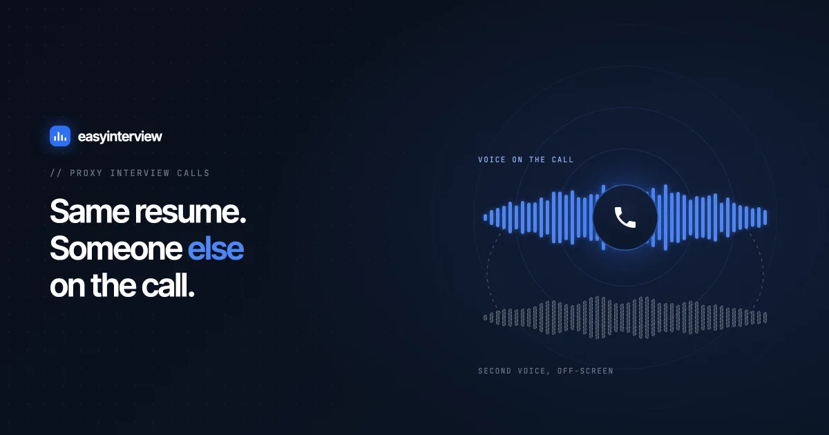 A phone-call waveform in blue with a second, fainter waveform beneath it, labelled voice on the call and second voice, off-screen